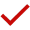 red checkmark